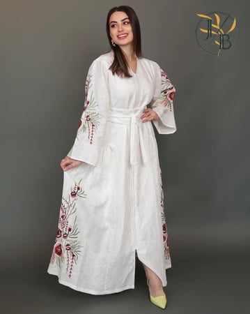 فستان العيد بورود تطريز