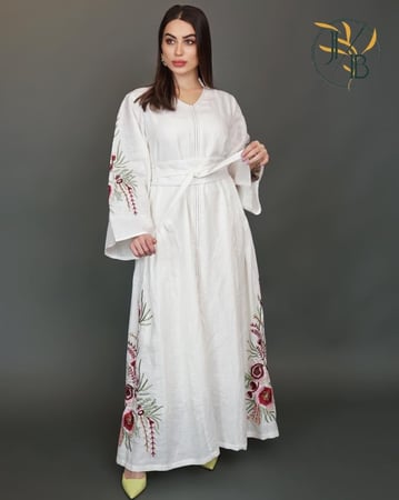 فستان العيد بورود تطريز