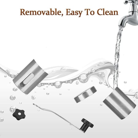 طاحونة يدوية باللون الفضي