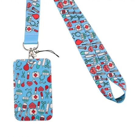 حامل بطاقة وردي