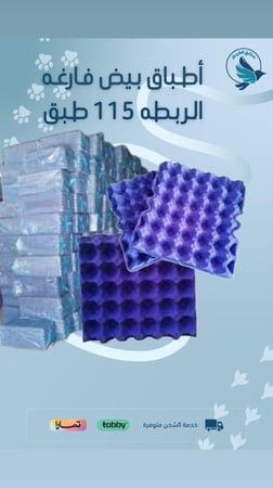 ربطة أطباق بيض كرتونية 115 طبق