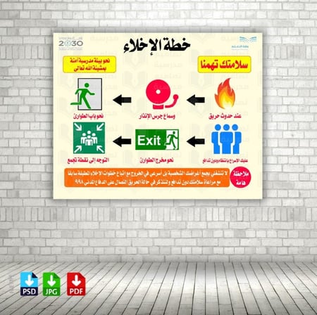‎تصميم خطة الاخلاء