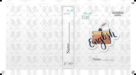 تصميم غلاف ملف إنجاز إنجليزي