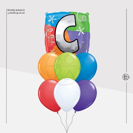 باقة بالون حرف C