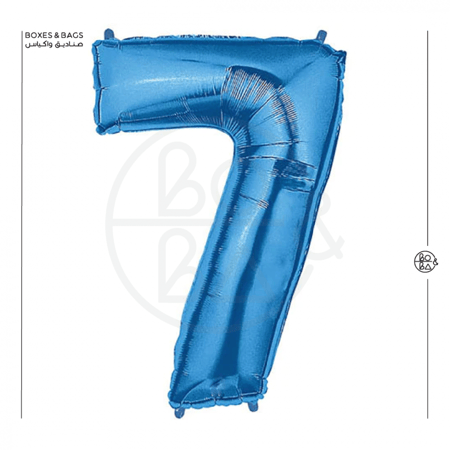 رقم 7 ازرق