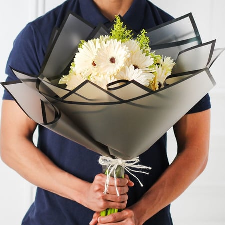 باقة الجربيرا ابيض