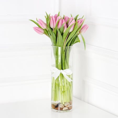 فازة التوليب الوردي