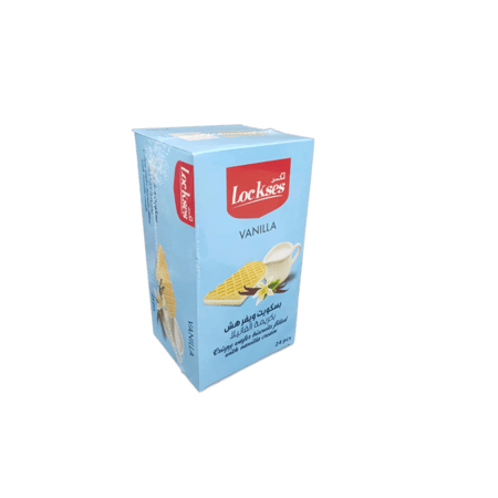 لكسز ويفر فانيلا - 24 قطعة × 18 جرام - بسكويت مقرمش بحشوة كريمة الفانيلا الغنية