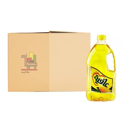 كرتون زيت طعام ذرة من عافية 1.5 لتر 6 حبات