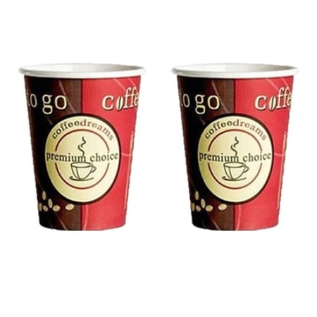 عرض 2 شدات اكواب ورقية للشاي  100حبة