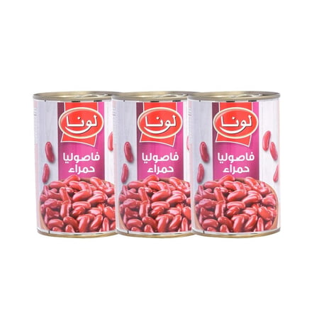 لونا فاصوليا حمراء معلبة - 3 × 380 جرام