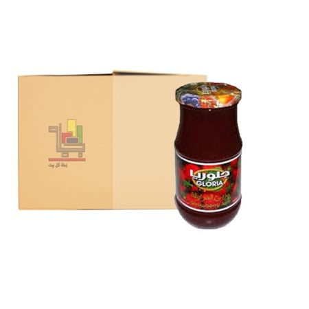 كرتون مربى فراولة من جلوريا  450جرم 12 حبة