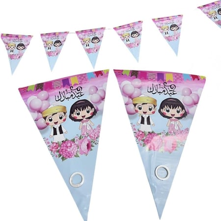 زينة العيد مثلثات 2 مغلف كل مغلف 2 متر