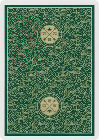 ورق لعب بلوت فيزا - اخضر