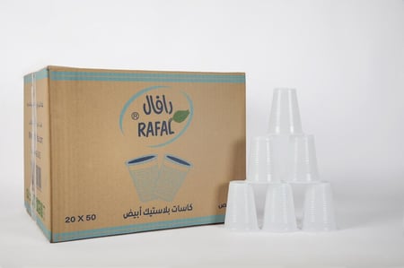 كاسات بلاستيك اكواب بلاستيك رافال (1000 كاس)