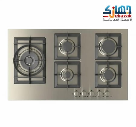 سطح كتشن لاين 90 سم 5 عين غاز منفصلة هيفي ديوتي - عين جانبية - مفاتيح أمامية