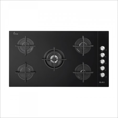 سطح إلبا غاز مع قاعدة من الزجاج 90 سم (AS EN95-455A CG)