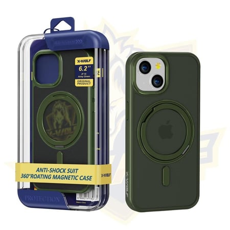 كفر حماية اكس وولف زيتي مع مسكة واستاند -360 درجة - للايفون