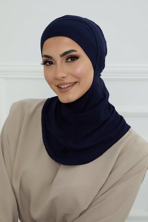 قبعة كاملة تغطي الرقبة والرأس - كحلي