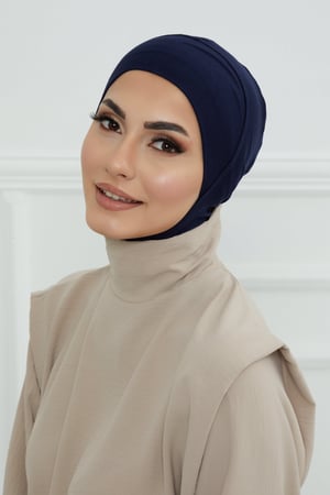 قبعة كاملة تغطي الرقبة والرأس - كحلي