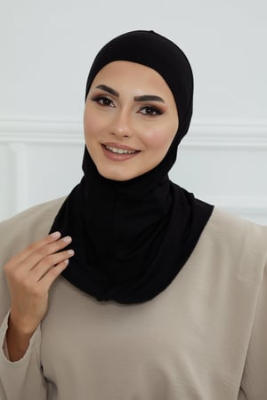 قبعة كاملة تغطي الرقبة والرأس - أسود