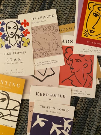 مغلف مجموعة بطاقات فنية