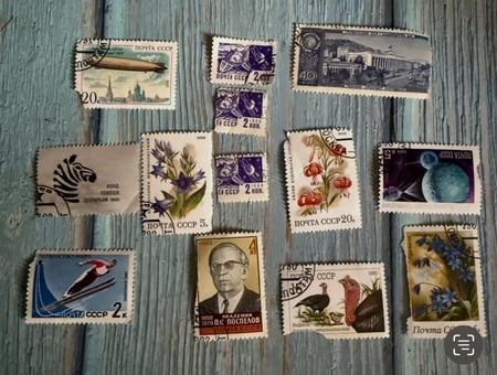 13 طابع من الاتحاد السوفيتي وروسيا