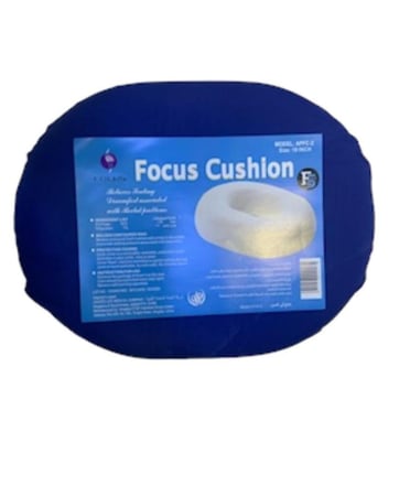 صورة مقعد بيضاوي مفتوح Focus Cushion 18 بوصة لتخفيف آلام الجلوس