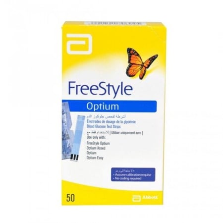 فري ستايل  أوبتيوم شرائط  لقياس نسبة الجلوكوز من متجر بدايه الطب