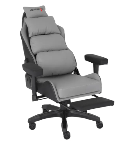 كرسي احترافي باللون الرمادي | Spear Chair Footrest Gray
