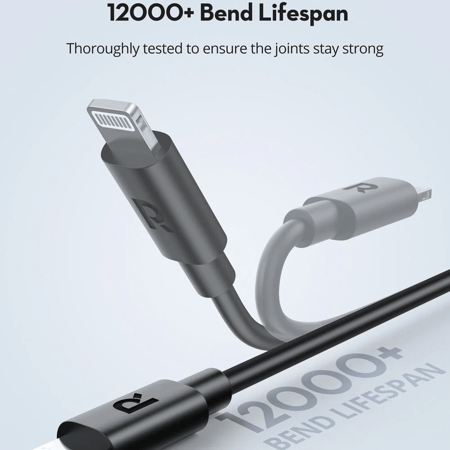 كيبل شحن راف باور  تايب سي إلى لايتنينق 2 متر - اسود