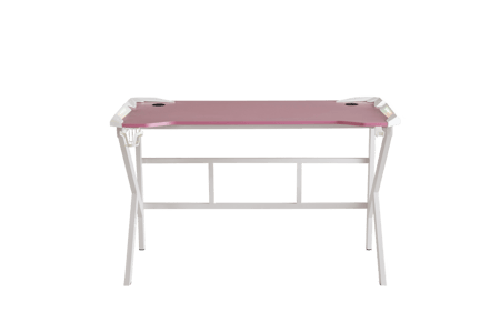 طاولة العاب سبير KP120 باللون الوردي والابيض مع شريط مضيء | Spear KP120 RGB Strip Pink-White Desk