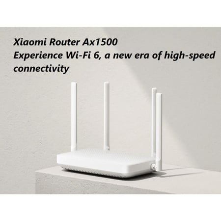 شاومي - راوتر واي فاي 6 AX1500 الترا فاست DVB4415UK - أبيض