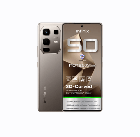 إنفينيكس - نوت 50 اس - 5G - ذاكرة 256 جيجا - تيتانيوم رمادي