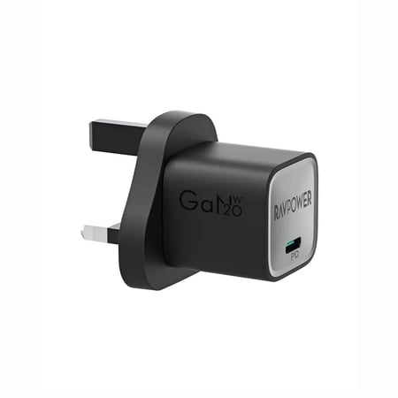 فيش جداري من راف باور 20 واط بمنفذ بي دي - أبيض