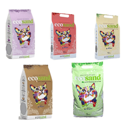 رمل قطط ايكو ساند عالى التكتل 5 لتر