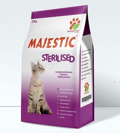 ماجيستك طعام للقطط المعقمة- متعدد الاحجام