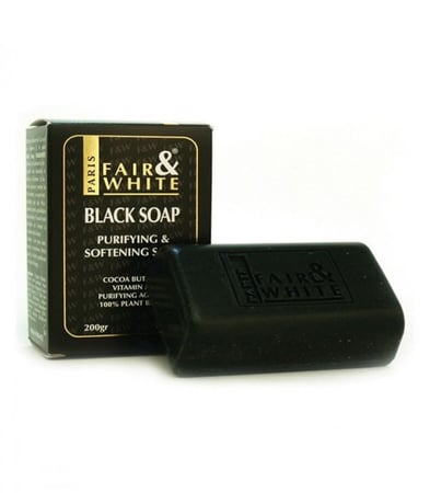 صابونة التنعيم والتنظيف السوداء من فير آند وايت 200ج