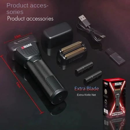 ماكينة حلاقة وبارك NG-7982 احترافية بشفرتين وشبكة مزدوجة -9000 دورة