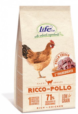 لايف كات بالدجاج - قليل الحبوب للقطط البالغة 1.5