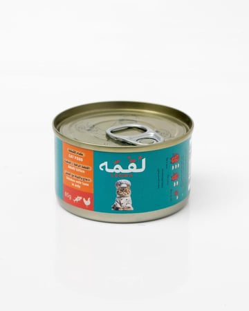 لقمه طعام رطب دجاج بالتونة مع الجيلي 85 g