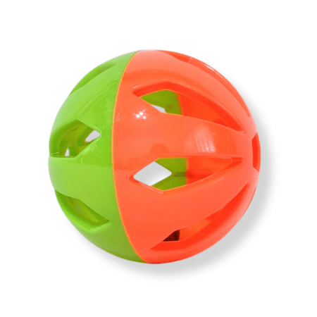 لعبة كرة الطيورالملونة مع جرس للببغاوات والقطط الكبيرة والحيوانات الاليفة