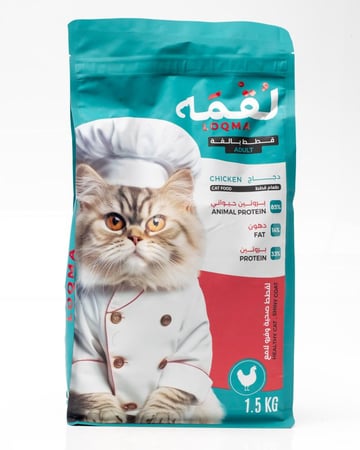 لقمه طعام جاف للقطط البالغة بنكهة الدجاج 1.5KG