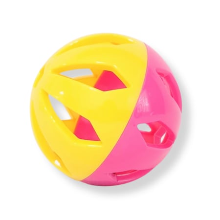 لعبة كرة الطيورالملونة مع جرس للببغاوات والقطط الكبيرة والحيوانات الاليفة