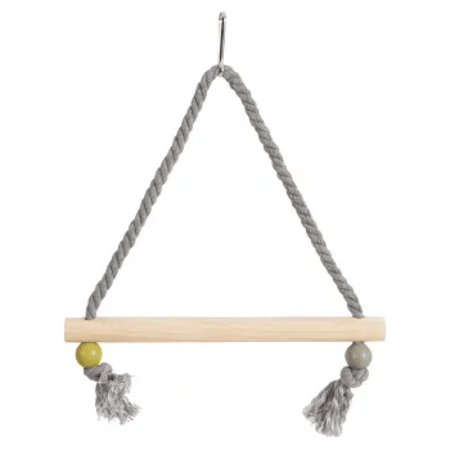 زولكس حبل ارجوحة مع غصن خشبي للطيور