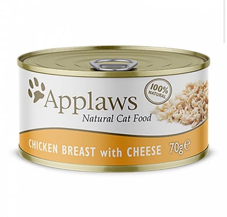 ابلاوز معلبات طعام رطب للقطط - صدور الدجاج مع الجبن في المرق 70غ
