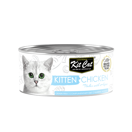 كت كات  رقائق الدجاج كيتن مع أسبيك Kitten Chicken 80g