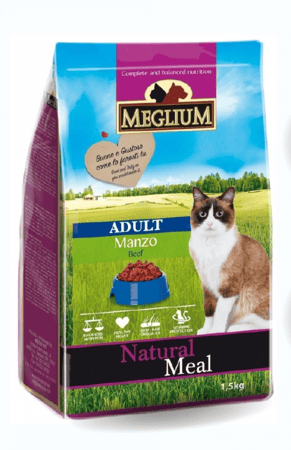 طعام كامل للقطط البالغة باللحم 1.5 kg