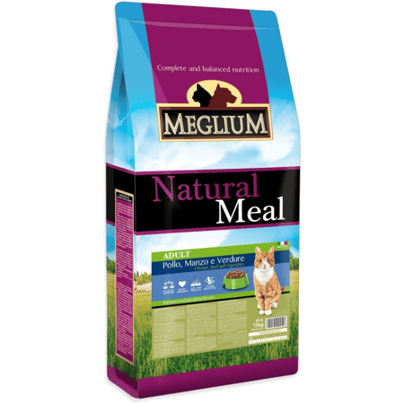 اكل قطط بالدجاج واللحم  MEGLIUM 15 kg