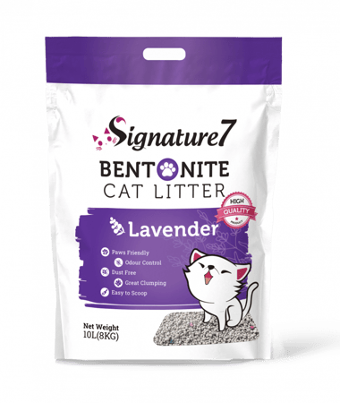 سيقنيتشر رمل بنتونايت للقطط برائحة اللافندر 10 لتر